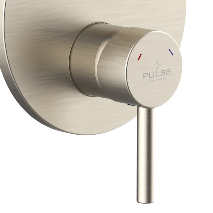 PULSE ShowerSpas Two Way Tru-Temp Pressure Balance 1/2" Rough-In Valve with Brushed Nickel Trim Kit (3005-RIVD-BN)