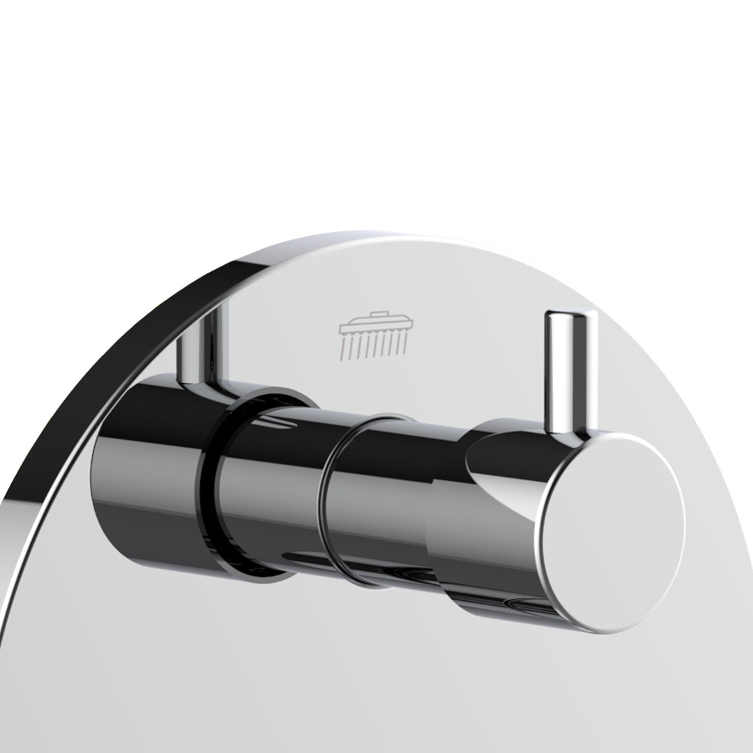 PULSE ShowerSpas Two Way Tru-Temp Pressure Balance 1/2" Rough-In Valve with Chrome Trim Kit (3005-RIVD-CH)