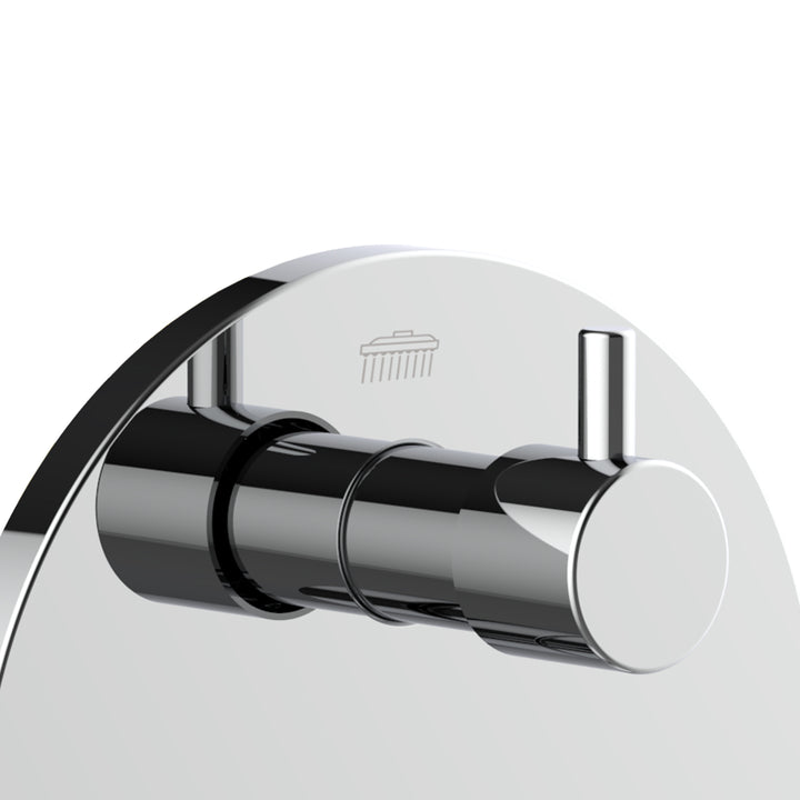 PULSE ShowerSpas Two Way Tru-Temp Pressure Balance 1/2" Rough-In Valve with Chrome Trim Kit (3005-RIVD-CH)