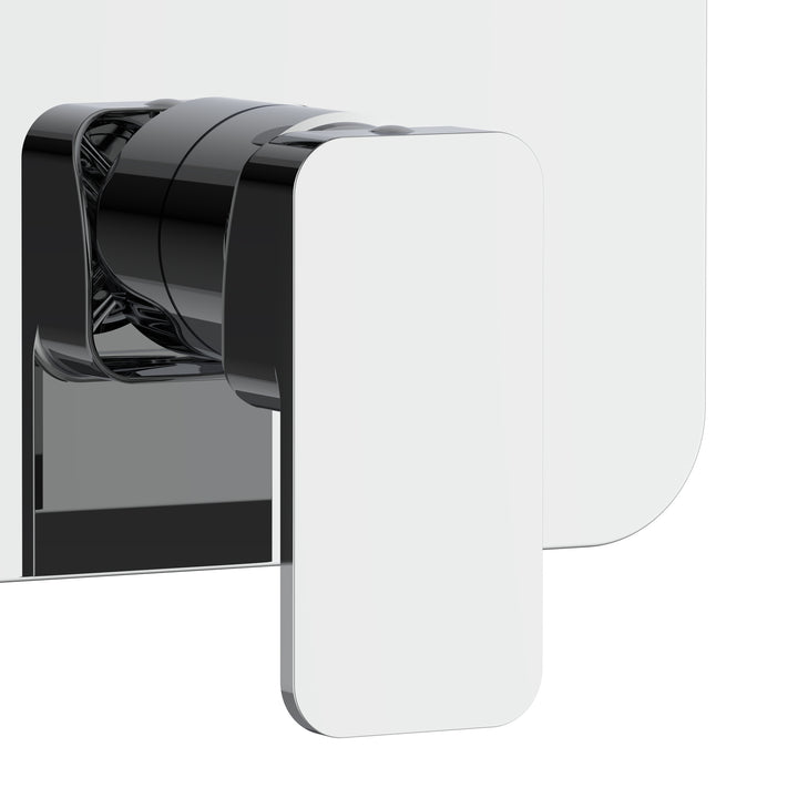 PULSE ShowerSpas Two Way Tru-Temp Pressure Balance 1/2" Rough-In Valve with Square Chrome Trim Kit (3007-RIVD-CH)