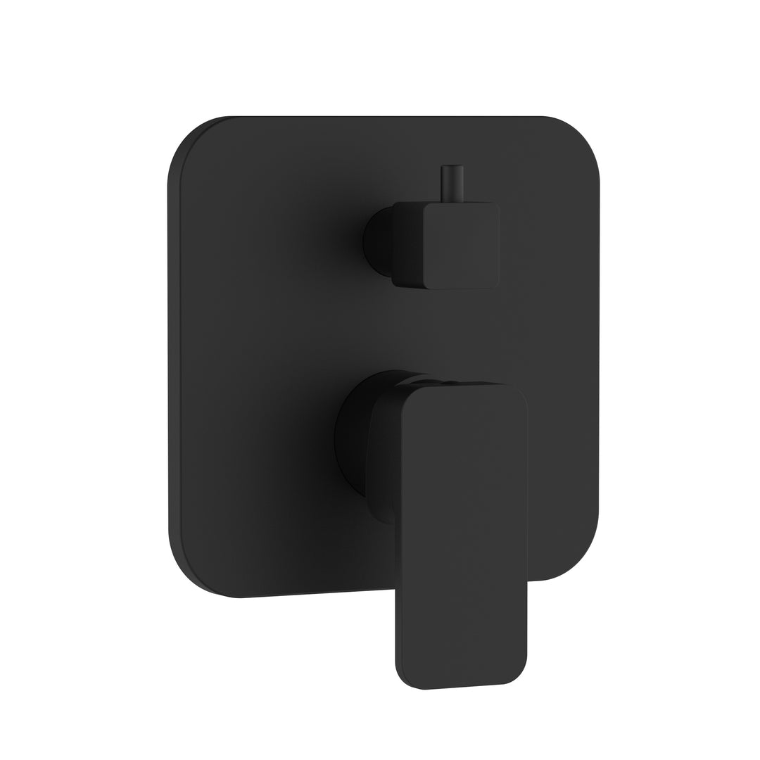 PULSE ShowerSpas Two Way Tru-Temp Pressure Balance 1/2" Rough-In Valve with Square Oil-Rubbed Bronze Trim Kit (3007-RIVD-MB)