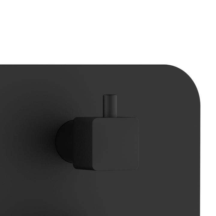 PULSE ShowerSpas Two Way Tru-Temp Pressure Balance 1/2" Rough-In Valve with Square Oil-Rubbed Bronze Trim Kit (3007-RIVD-MB)