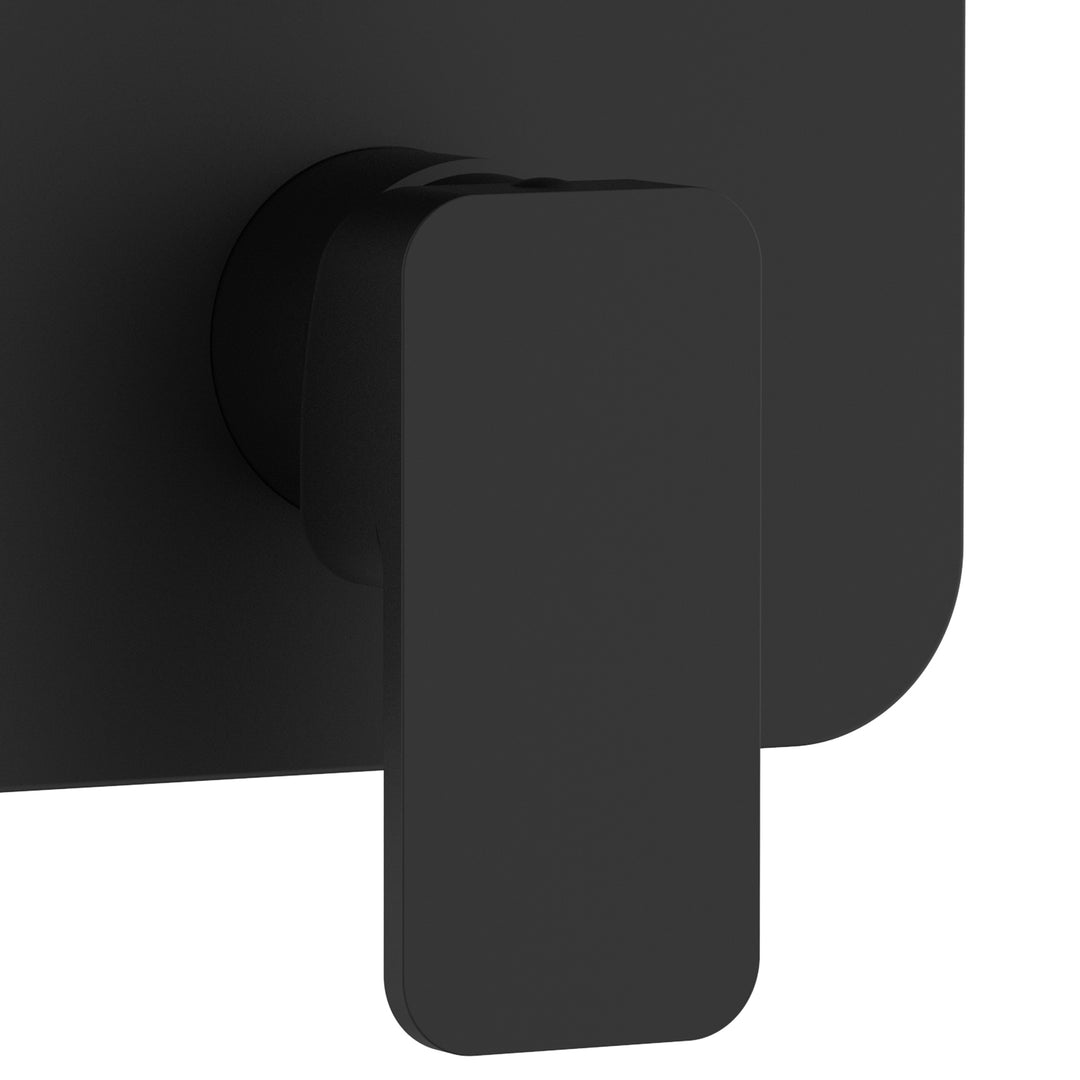 PULSE ShowerSpas Two Way Tru-Temp Pressure Balance 1/2" Rough-In Valve with Square Oil-Rubbed Bronze Trim Kit (3007-RIVD-MB)