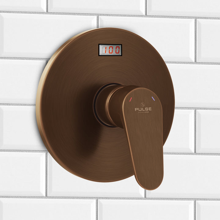 PULSE ShowerSpas LED Tru-Temp Pressure Balance 1/2" Rough-In Valve with Oil-Rubbed Bronze Trim Kit (3002-RIV-PB-ORB)