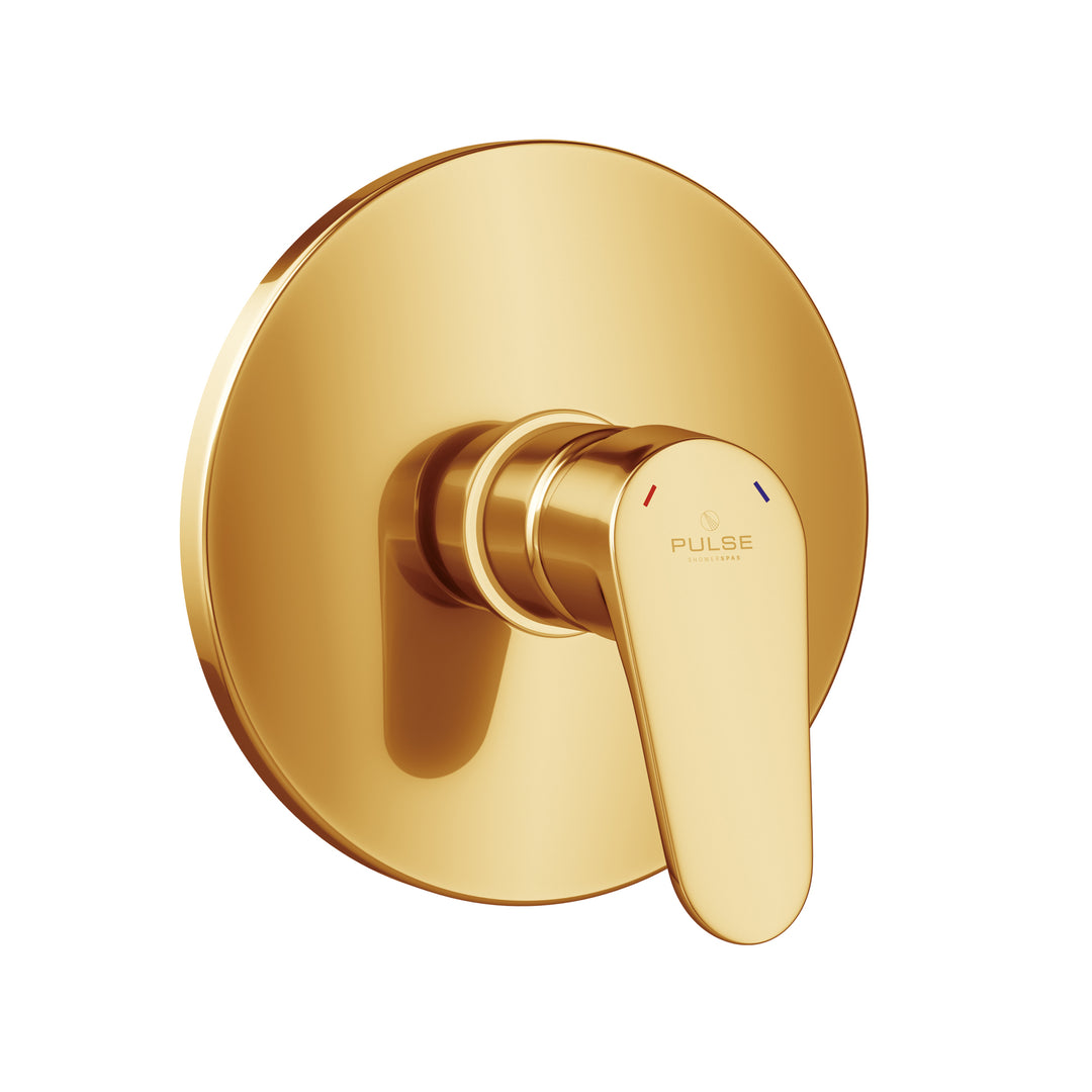PULSE ShowerSpas Tru-Temp Pressure Balance 1/2" Rough-In Valve with Brushed Gold Trim Kit (3001-RIV-PB-BG)
