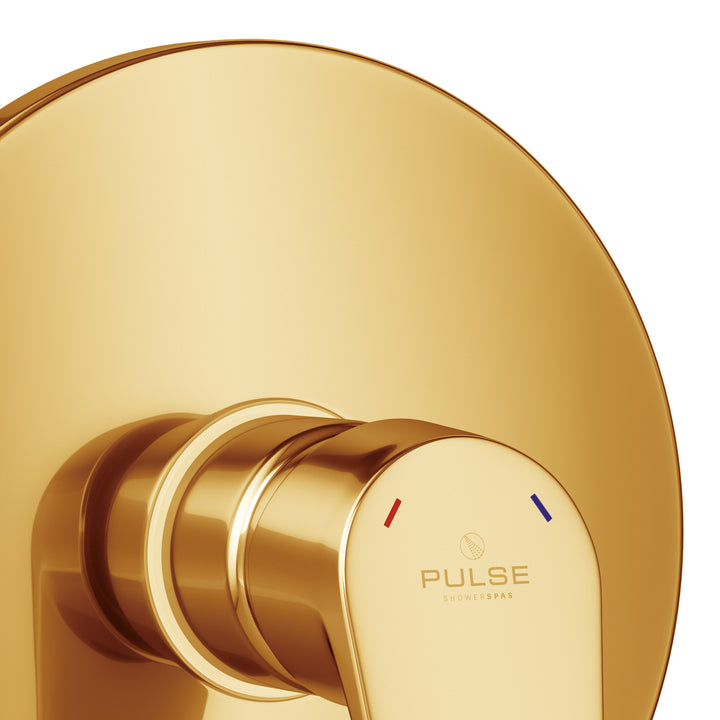 PULSE ShowerSpas Tru-Temp Pressure Balance 1/2" Rough-In Valve with Brushed Gold Trim Kit (3001-RIV-PB-BG)
