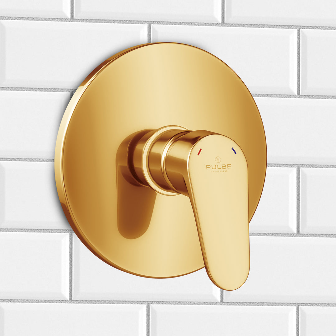 PULSE ShowerSpas Tru-Temp Pressure Balance 1/2" Rough-In Valve with Brushed Gold Trim Kit (3001-RIV-PB-BG)