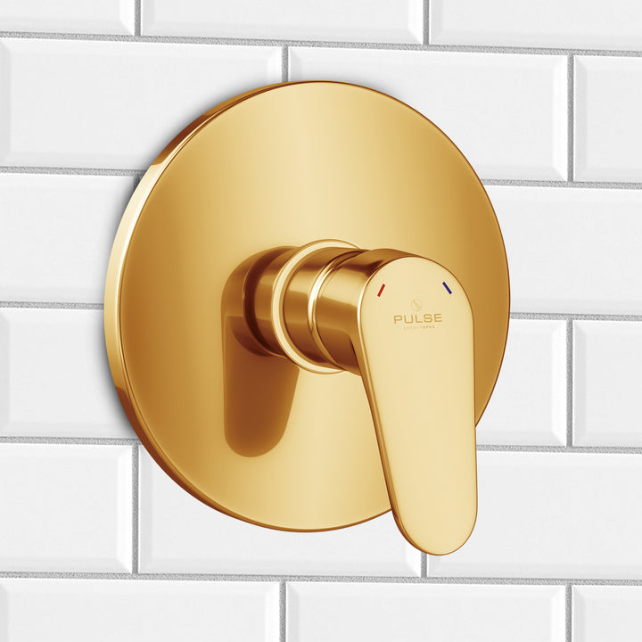 PULSE ShowerSpas Tru-Temp Pressure Balance 1/2" Rough-In Valve with Brushed Gold Trim Kit (3001-RIV-PB-BG)