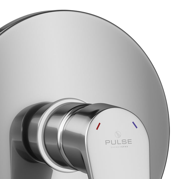 PULSE ShowerSpas Tru-Temp Pressure Balance 1/2" Rough-In Valve with Chrome Trim Kit (3001-RIV-PB-CH)