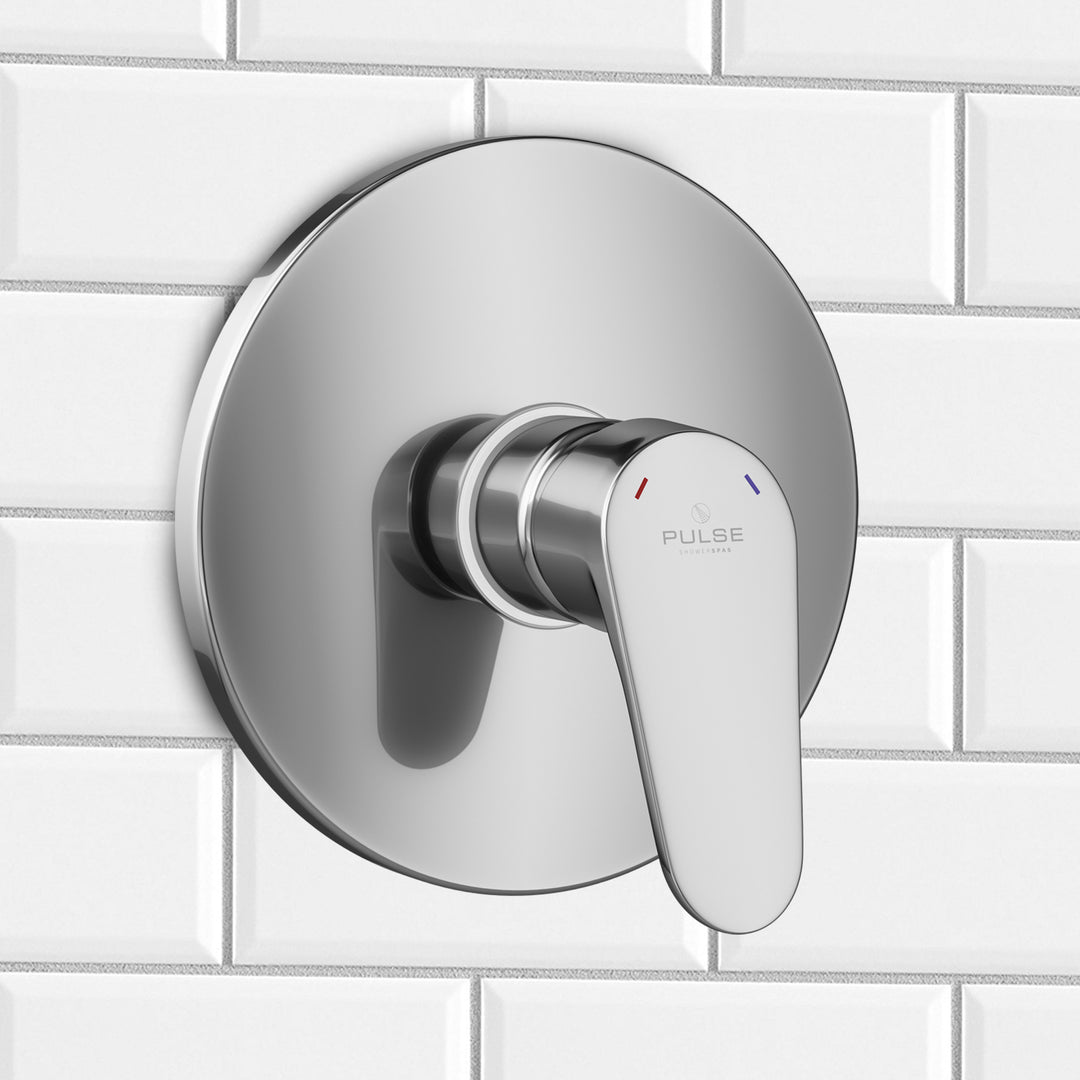 PULSE ShowerSpas Tru-Temp Pressure Balance 1/2" Rough-In Valve with Chrome Trim Kit (3001-RIV-PB-CH)