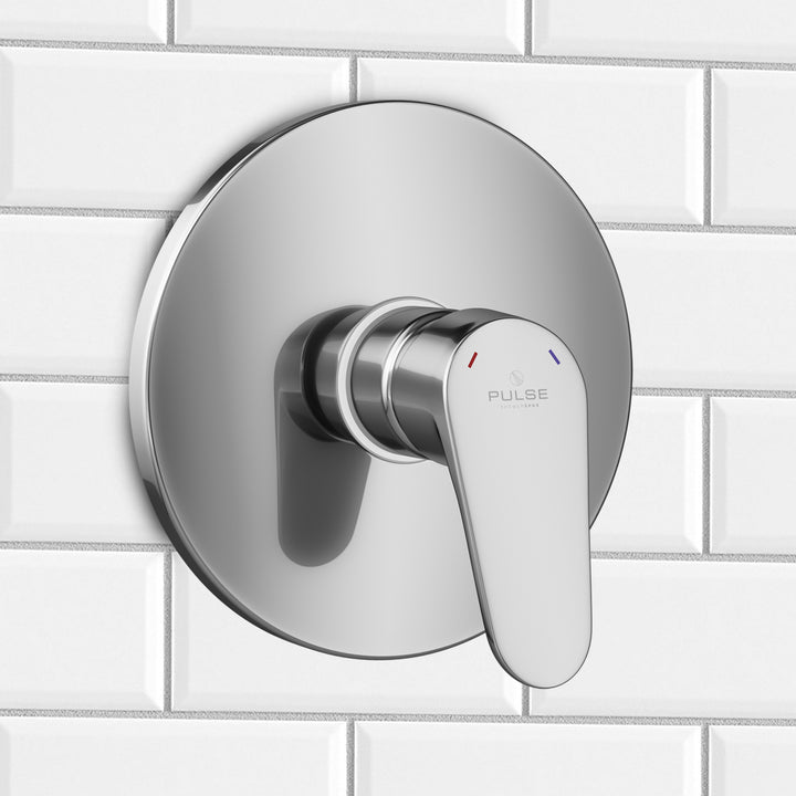 PULSE ShowerSpas Tru-Temp Pressure Balance 1/2" Rough-In Valve with Chrome Trim Kit (3001-RIV-PB-CH)