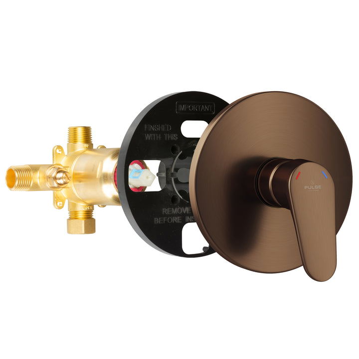 PULSE ShowerSpas Tru-Temp Pressure Balance 1/2" Rough-In Valve with Oil-Rubbed Bronze Trim Kit (3001-RIV-PB-ORB)