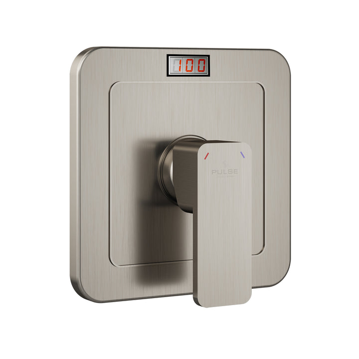 PULSE ShowerSpas LED Tru-Temp Pressure Balance 1/2" Rough-In Valve with Brushed Nickel Trim Kit (3004-RIV-PB-BN)