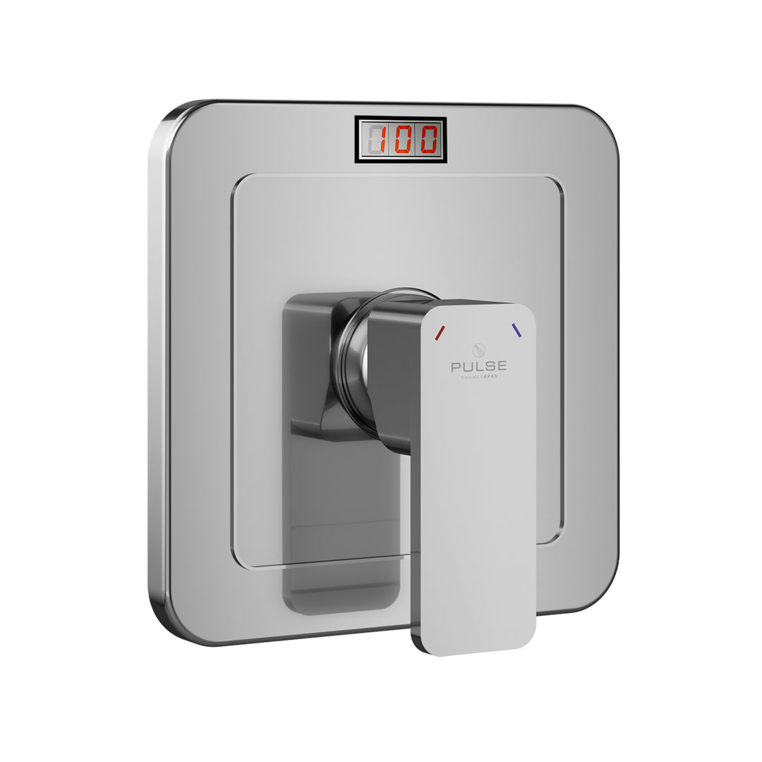 PULSE ShowerSpas LED Tru-Temp Pressure Balance 1/2" Rough-In Valve with Chrome Trim Kit (3004-RIV-PB-CH)