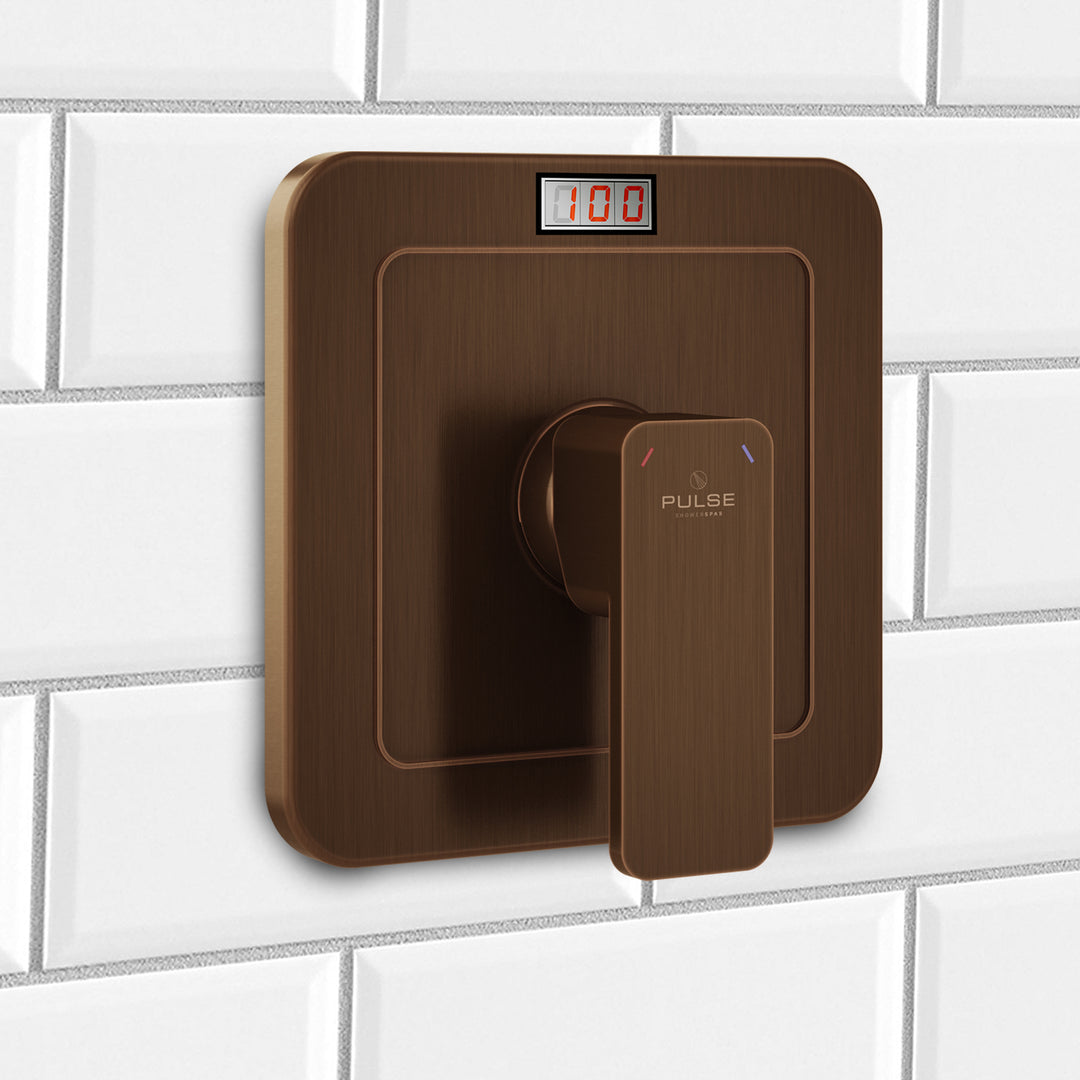 PULSE ShowerSpas LED Tru-Temp Pressure Balance 1/2" Rough-In Valve with Oil-Rubbed Bronze Trim Kit (3004-RIV-PB-ORB)