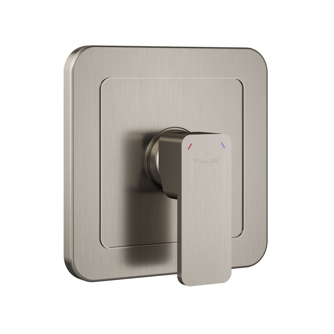 PULSE ShowerSpas Tru-Temp Pressure Balance 1/2" Rough-In Valve with Brushed Nickel Trim Kit (3003-RIV-PB-BN)