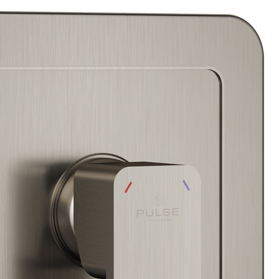 PULSE ShowerSpas Tru-Temp Pressure Balance 1/2" Rough-In Valve with Brushed Nickel Trim Kit (3003-RIV-PB-BN)