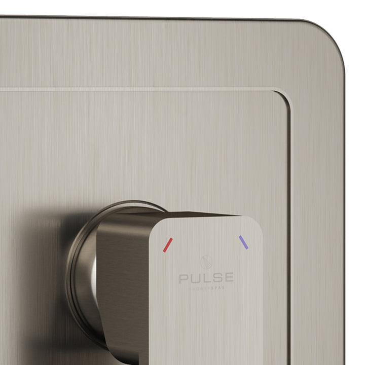 PULSE ShowerSpas Tru-Temp Pressure Balance 1/2" Rough-In Valve with Brushed Nickel Trim Kit (3003-RIV-PB-BN)