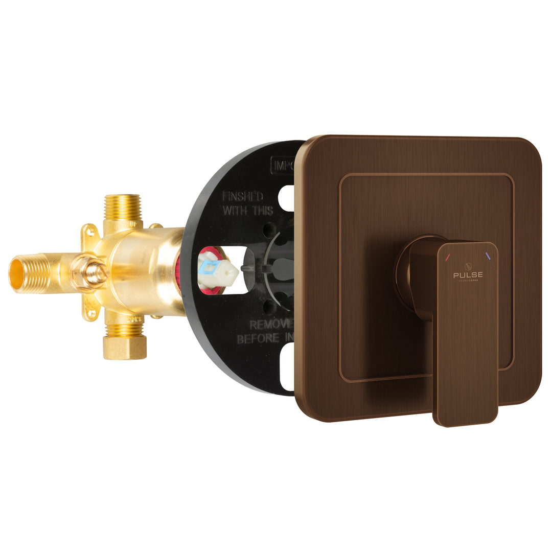 PULSE ShowerSpas Tru-Temp Pressure Balance 1/2" Rough-In Valve with Oil-Rubbed Bronze Trim Kit (3003-RIV-PB-ORB)