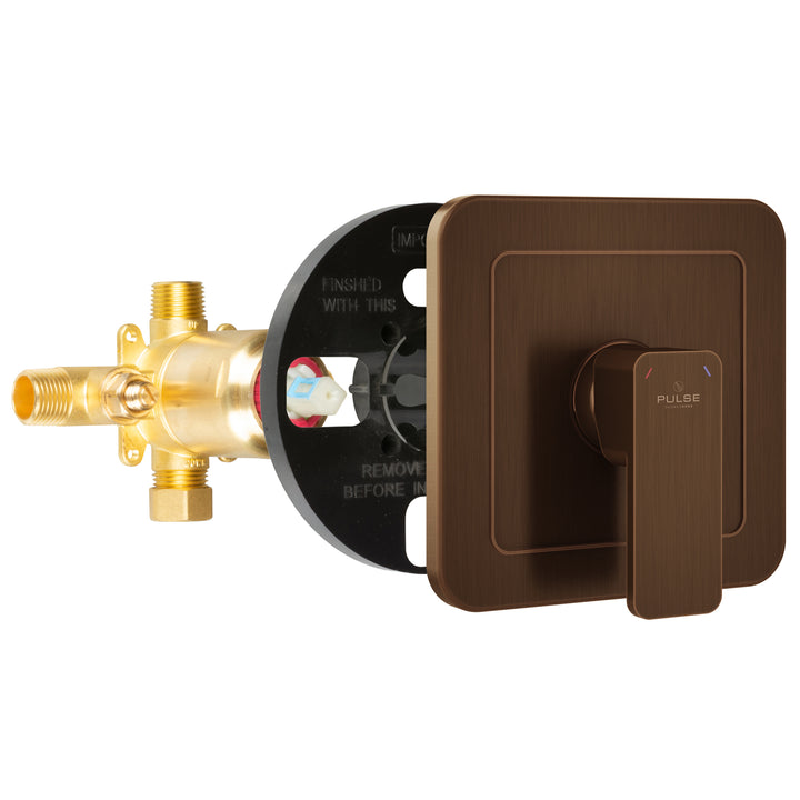 PULSE ShowerSpas Tru-Temp Pressure Balance 1/2" Rough-In Valve with Oil-Rubbed Bronze Trim Kit (3003-RIV-PB-ORB)