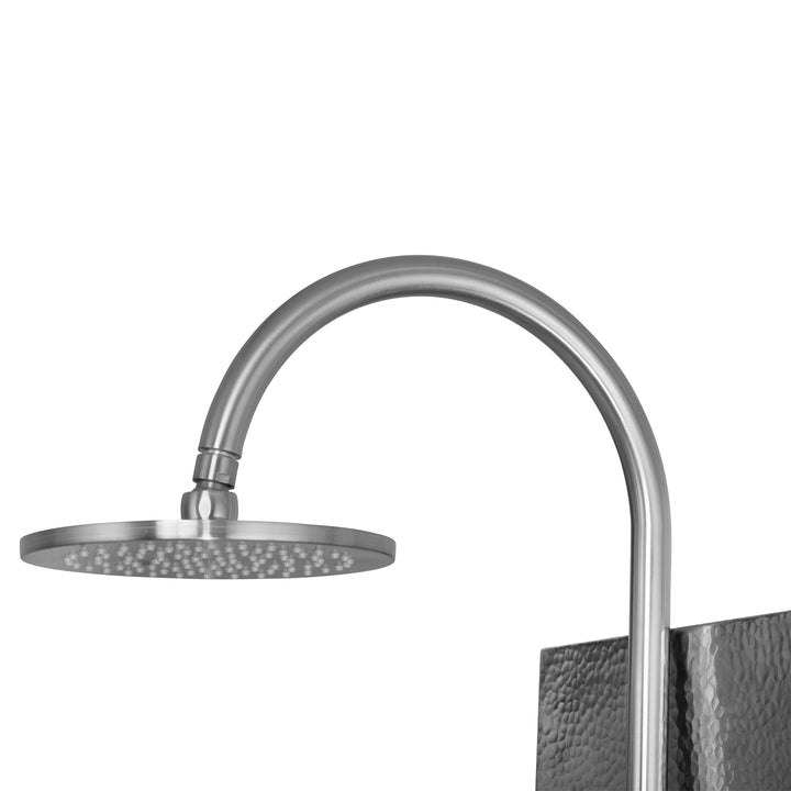 PULSE ShowerSpas Vaquero Hammered Brush Aluminum ShowerSpa (1027)