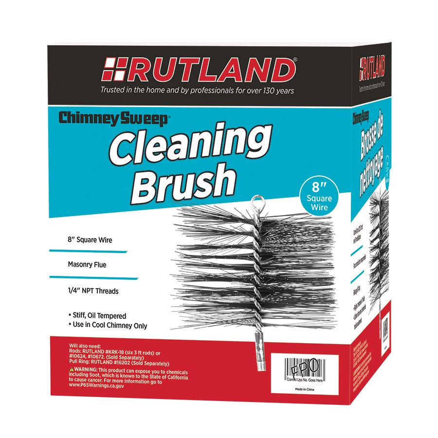 8" Sq. Wire Chim.Brush 1/4" Pipe Thread (4) (RP16508)