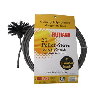 4" Pellet Stove Brush W/20' Flex Handle (4) (RP17420)