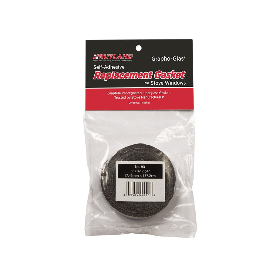 Woodstove Gasket 54" Flat Tape 11/16" (12) (RP93)
