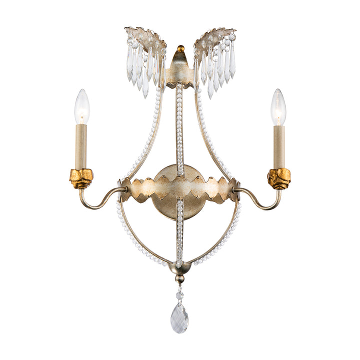 Silver and Gold 2 Light Empire Wall Sconce (SC1035-2)