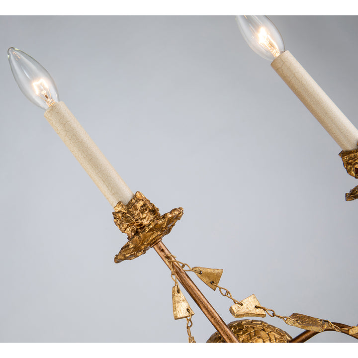 Mosaic 3-Light Flambeau Inspired Wall Sconce in Antique Gold (SC1158-3)