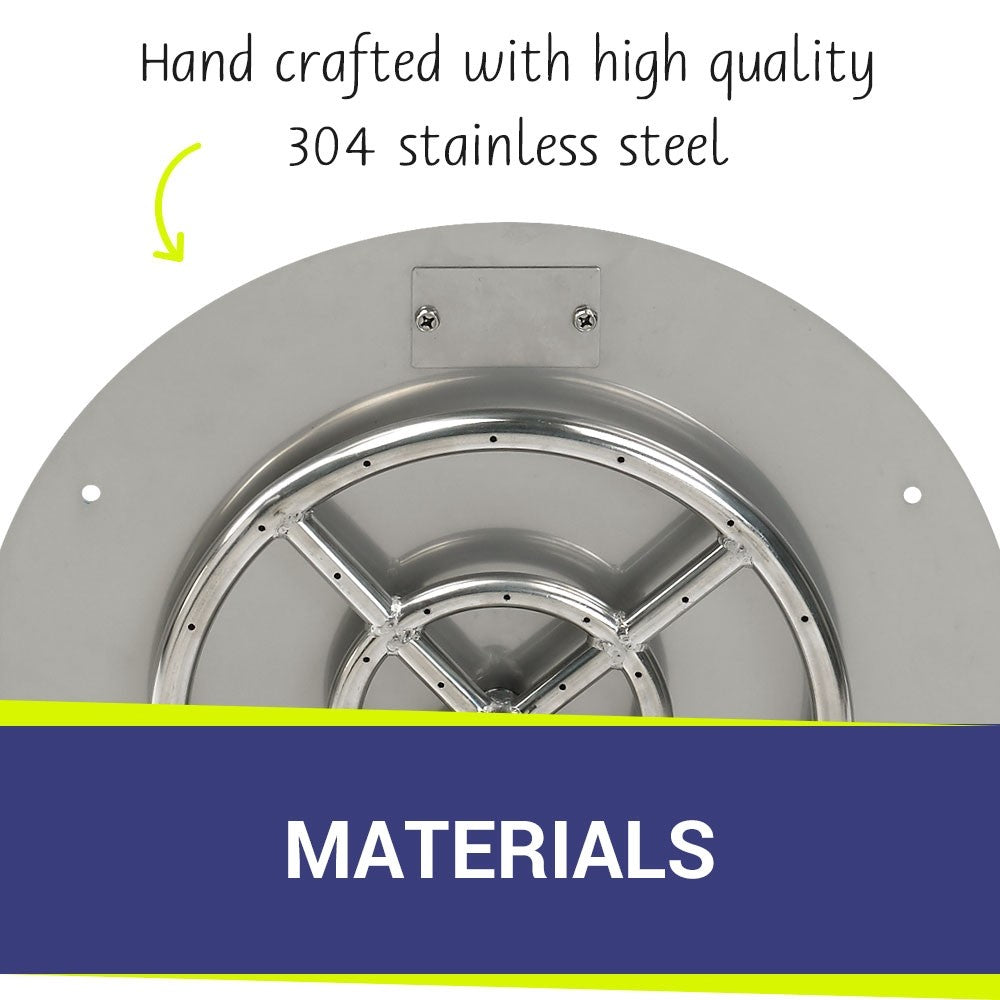 30" Round SS Flat Pan w/18" Fire Ring