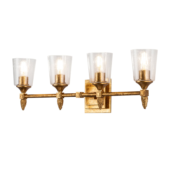 Vetiver 4 Light Bath Bar in Gold (BB1022G-F2G)