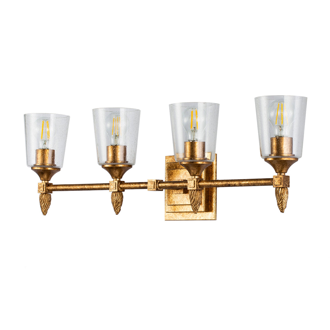 Vetiver 4 Light Bath Bar in Gold (BB1022G-F2G)