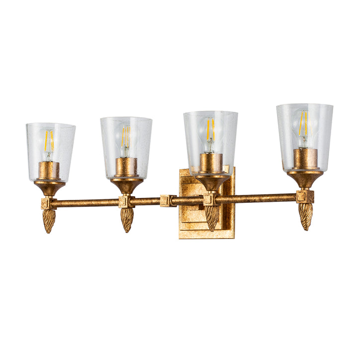 Vetiver 4 Light Bath Bar in Gold (BB1022G-F2G)