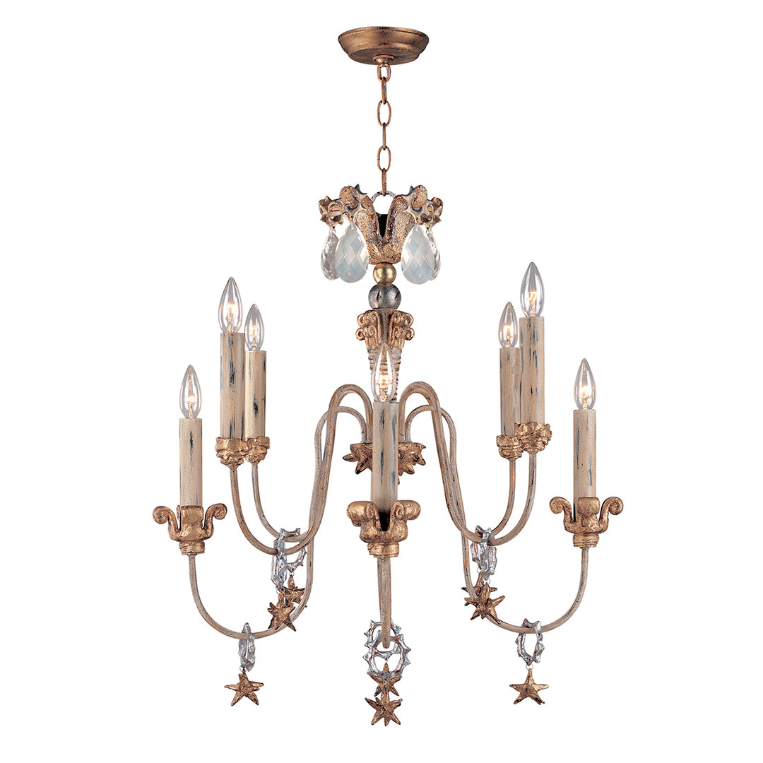 Mignon 8 Light  Two-tier Antique Gold Chandelier (CH1111)