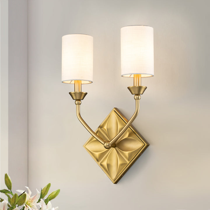 Epsilon 2 Light Sconce in Aged Brass (SC10510AGB-2)