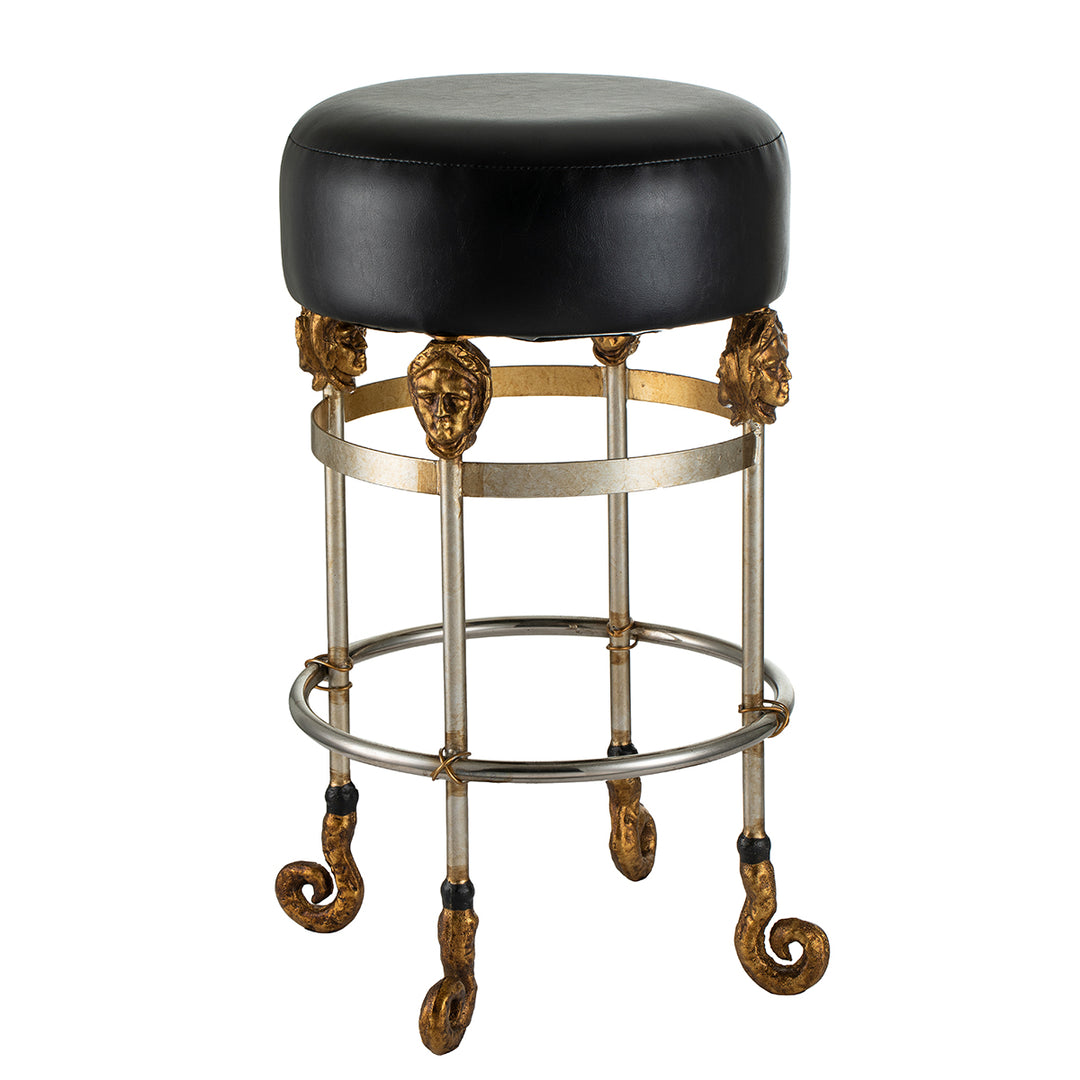 Armory Short Black Bar Stool (SI1051)